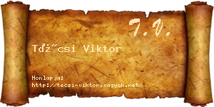 Técsi Viktor névjegykártya
